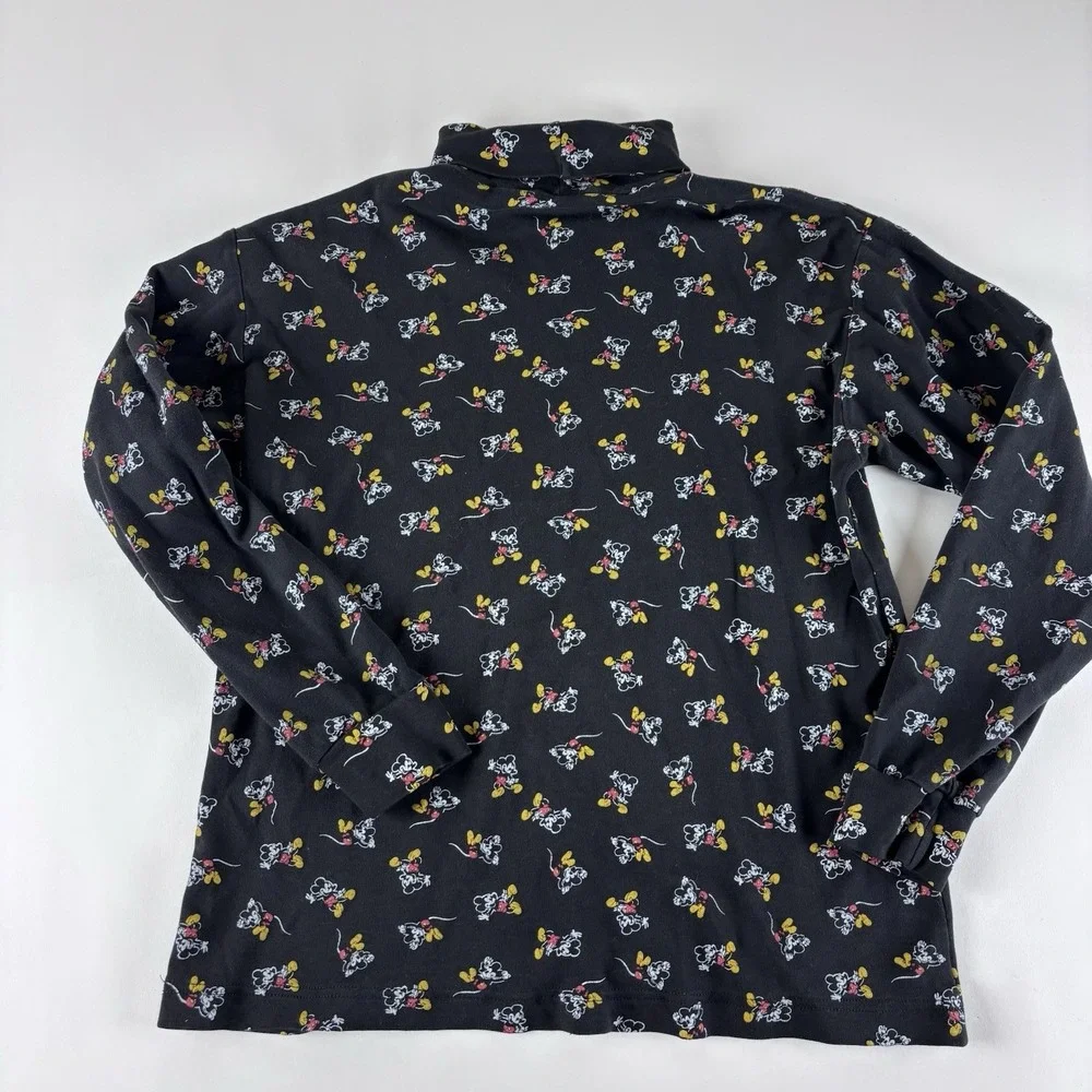 Vintage Disney Mickey & Co. Mickey Mouse All Over‎ Print Turtleneck Medium